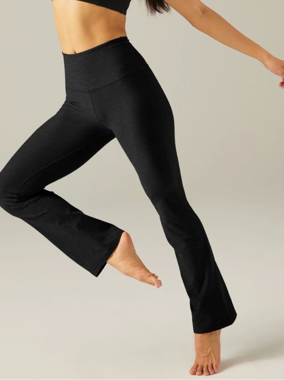 Beyond Yoga Black High-Rise Flare Leggings